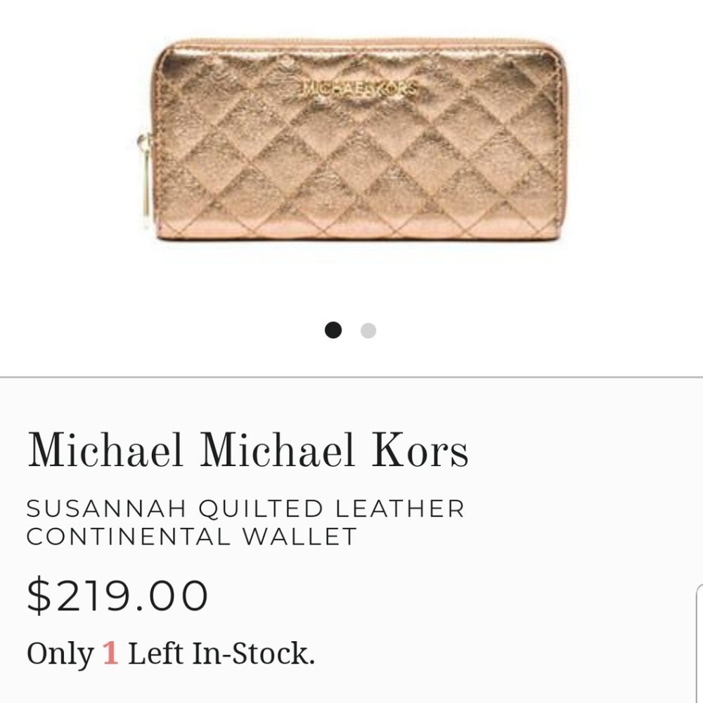 Michael by Michael Kors Quilted Zipper Wallet